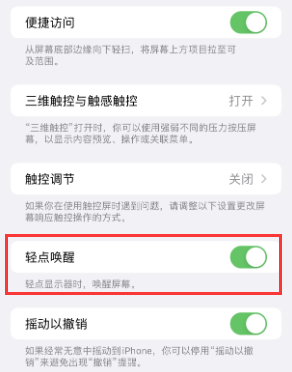 吉州苹果授权维修站分享iPhone轻点无法唤醒怎么办 